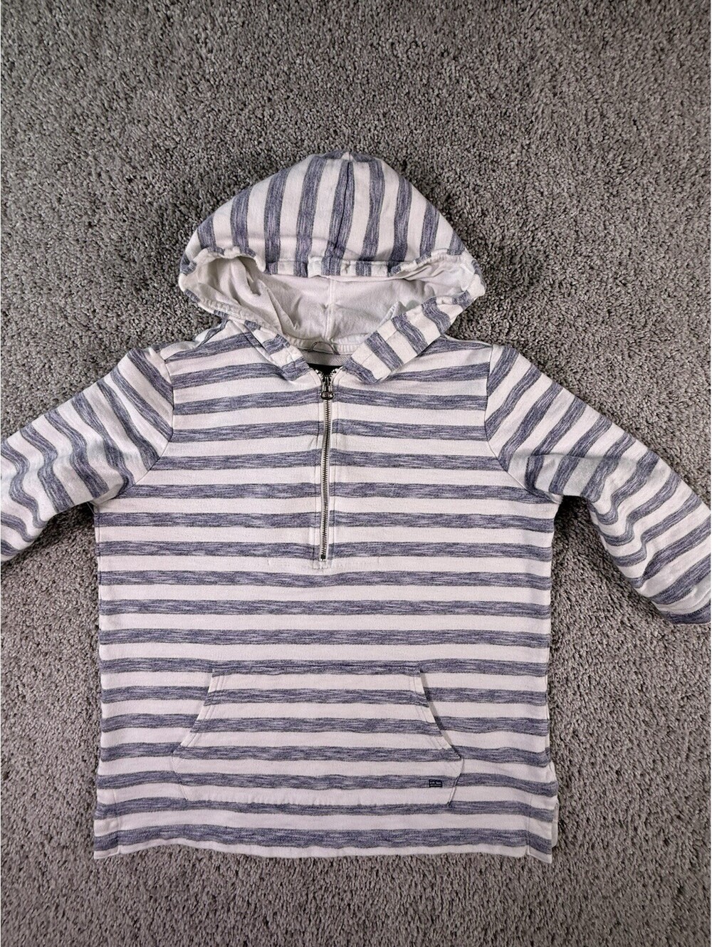 Tommy Hilfiger Women’s 1/4 Cotton Hoodie Striped Size Medium